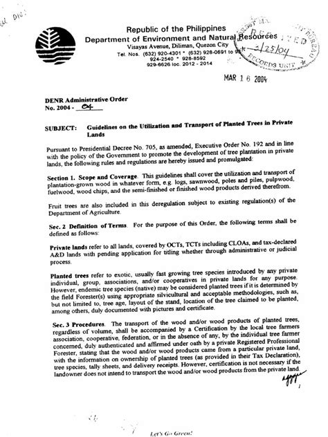 DENR ADMINISTRATIVE ORDER NO. 2004.